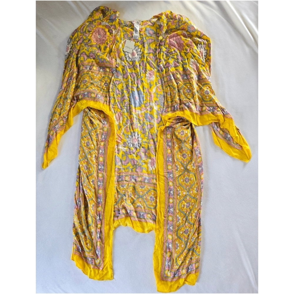 Free People▪️Magic Dance Floral Bohemian Kimono - Picture 3 of 4